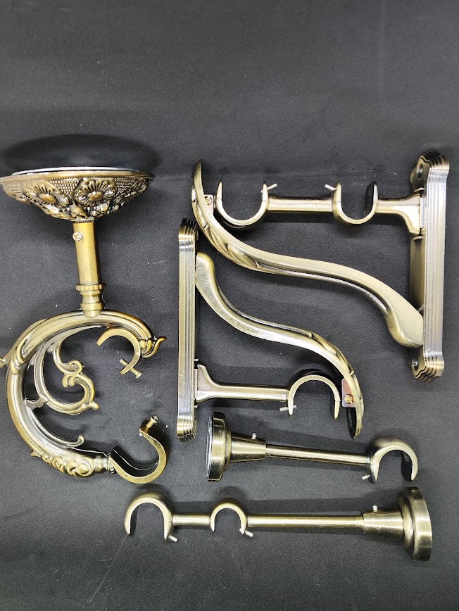 Карниз труба подвійний античне золото - 12